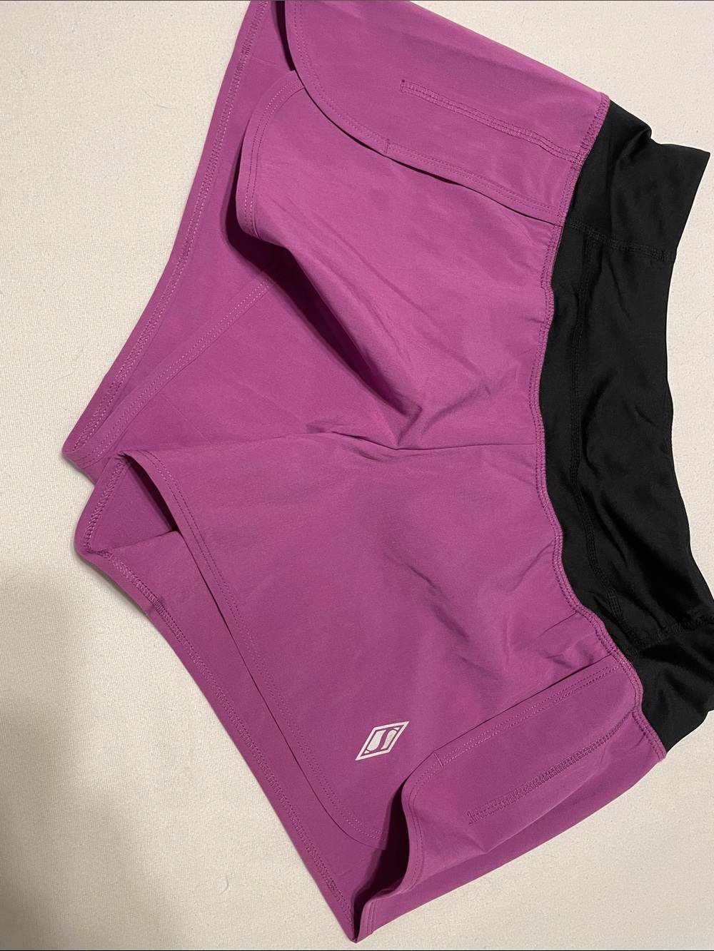 Skechers Magenta Athletic Shorts with Black Waistband